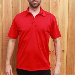 Brilliant Deep Red Cole Harbour Polo Size Medium